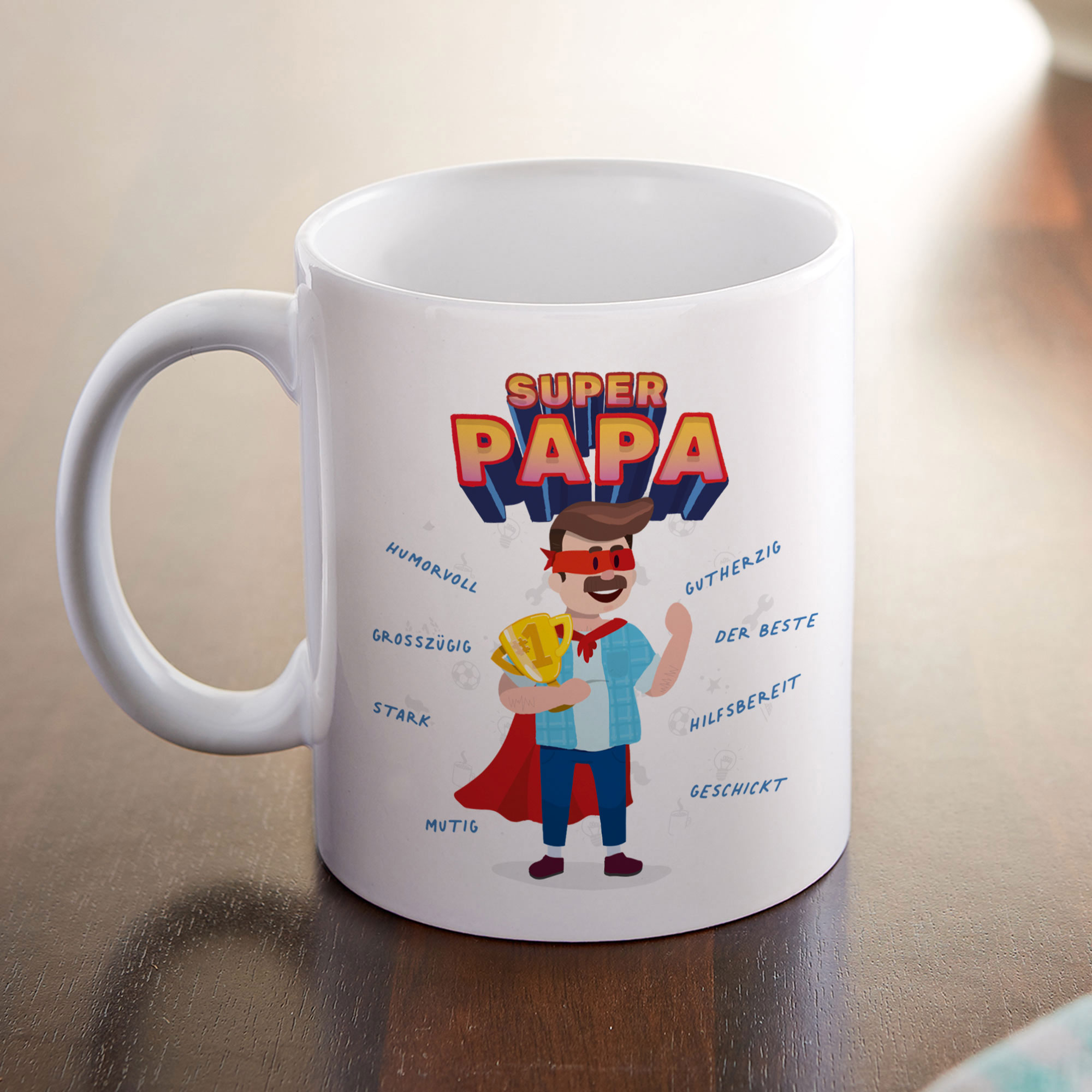 Tasse - Weiß - Super Papa - Standard